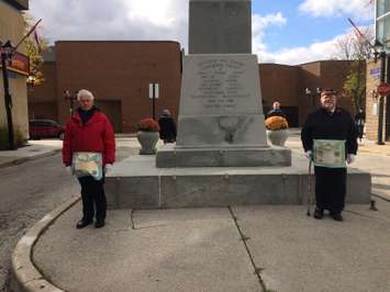 Masonic Temple members in Chatham keeping watch at Chatham cenotaph. Nov. 06, 2017.  (Photo by Paul Pedro)
