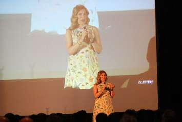 Keynote speaker at the 2016 WESPY Awards Heather Abbott, March 28, 2016 (Photo by Maureen Revait)