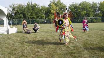 Dancing ceremony at Shell's unveiling. September 16, 2022. (Photo by Natalia Vega)