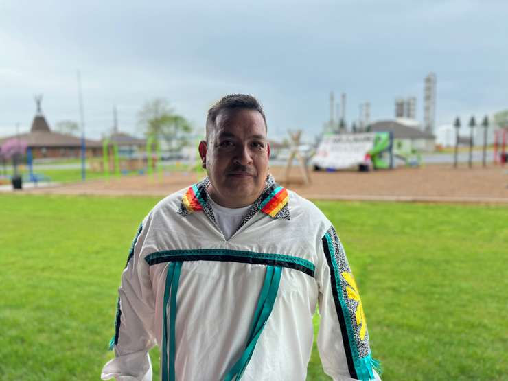 Aamjiwnaang Chief Chris Plain (Blackburn Media Photo by Melanie Irwin)