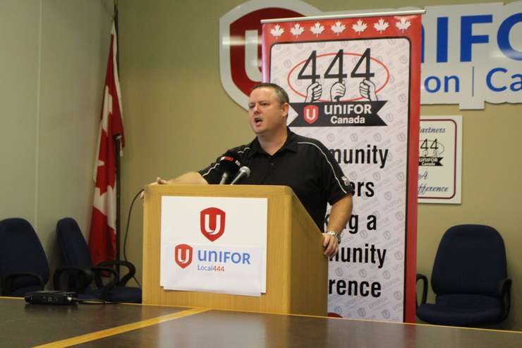 Unifor Local 444 president James Stewart, August 31, 2017. (Photo by Maureen Revait) 