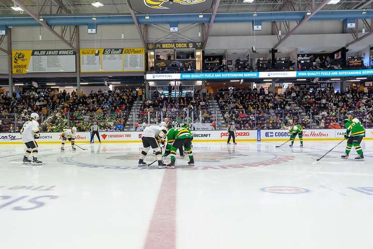 London Knights at Sarnia Sting, October 26, 2025. Photo by Metcalfe Photography. 