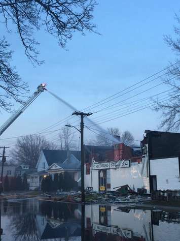 Fire at Playfair Music Complex on Mitton St. April 6, 2015 Photo submitted by Matt Day