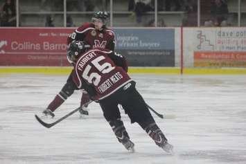 The Chatham Maroons face off against the LaSalle Vipers, February 15, 2015. (Photo courtesy of Jocelyn McLaughlin)