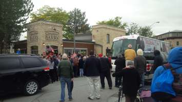 Liberal Leader Justin Trudeau makes a stop in Stratford (photo by Bob Montgomery)