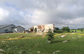 Storm damage in Teviotdale August 2nd, 2015. Photo Courtesy of Ali Ivel via Facebook.
