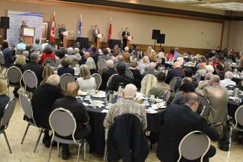 Candidates in Windsor-Essex answer questions during a debate in Windsor, September 30, 2015. (Photo by Jason Viau)