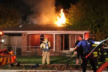 Crews respond to a fire at 750 Indian Rd., November 2, 2015. (Photo by Jason Viau)