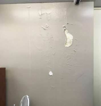 Damage inside the Civic Centre in Chatham (Photo via Municipality of Chatham-Kent)