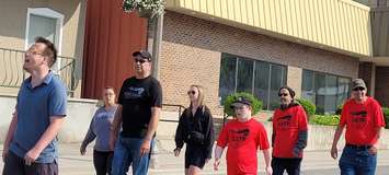 The Torch Run for Special Olympics Ontario begins in Wingham.  Photo by Janice MacKay