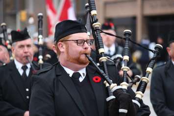 Hundreds gather at Windsor's cenotaph during a Remembrance Day ceremony on November 9, 2014. (Photo by Jason Viau)