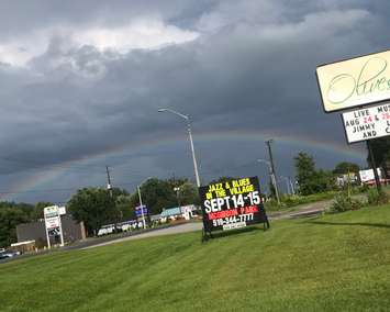 Stormy skies and a rainbow in Sarnia August 21, 2018. (Photo submitted by Madeleine Addy)