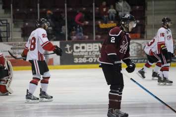 The Chatham Maroons take on the Leamington Flyers, March 24, 2016. (Photo by Matt Weverink)