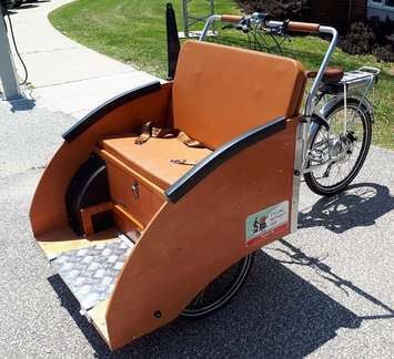 A new trishaw at North Lambton Lodge in Forest. July 30, 2019. (Photo by County of Lambton)