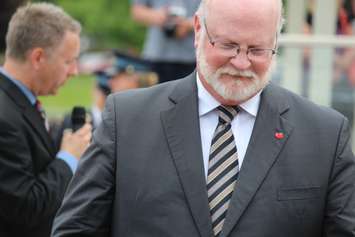 Leamington Mayor John Patterson attends the naming ceremony of the 