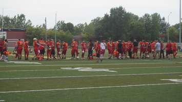 The Sarnia Imperials following a 29-21 loss to GTA in the NFC Finals. (photo by Jake Jeffrey blackburnnews.com)