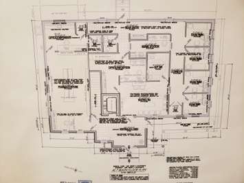 The main floor plan for the Teeswater Medical Centre. (Image taken by Steve Sabourin)