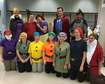 Bluewater Health workers dressed up as characters from Snow White. October 31, 2018. (Photo by BWH)