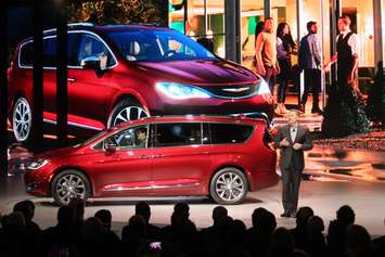 The Chrysler Pacifica unveiled at the North American International Auto Show 2016. (Photo by Maureen Revait) 