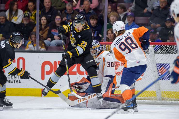 The Sarnia Sting hosted the Flint Firebirds on March 21/25 (Photo by: Darren Metcalfe Photography)