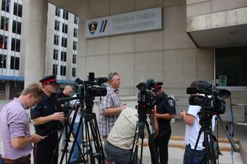 Windsor police hold a news conference about an alleged murder-kidnap plot, August 17, 2015. (Photo by Jason Viau)