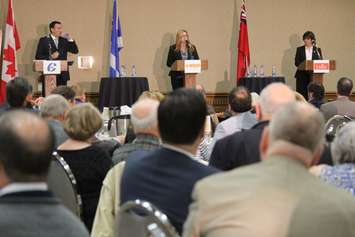 Candidates in Essex answer questions during a debate in Windsor, September 30, 2015. (Photo by Jason Viau)