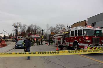Fire crews put out a blaze at 812 Ottawa St. on Sunday afternoon. (Photo by Jason Viau)