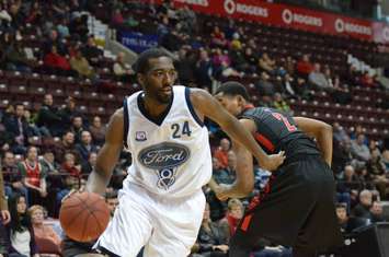 The Windsor Express take on the Brampton A's, January 8, 2015. (Photo courtesy of the Windsor Express)