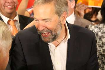 Federal NDP Leader Tom Mulcair stops in Windsor on July 22, 2015. (Photo by Ricardo Veneza)