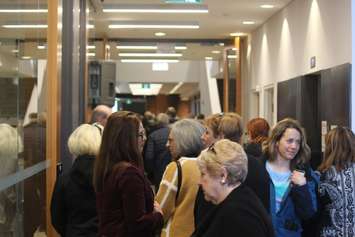 The public views the new University of Windsor School of Creative Arts, March 22, 2018. Photo by Mark Brown/Blackburn News.