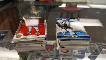Hockey sports cards at Rockets Sports Cards in Chatham. (Photo courtesy of Mark Lucio.) 