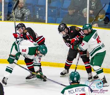 Sarnia Legionnaires vs St Mary Lincolns from Sarnia Arena. 23 January 2020. (Photo by Shawna Lavoie Photography)