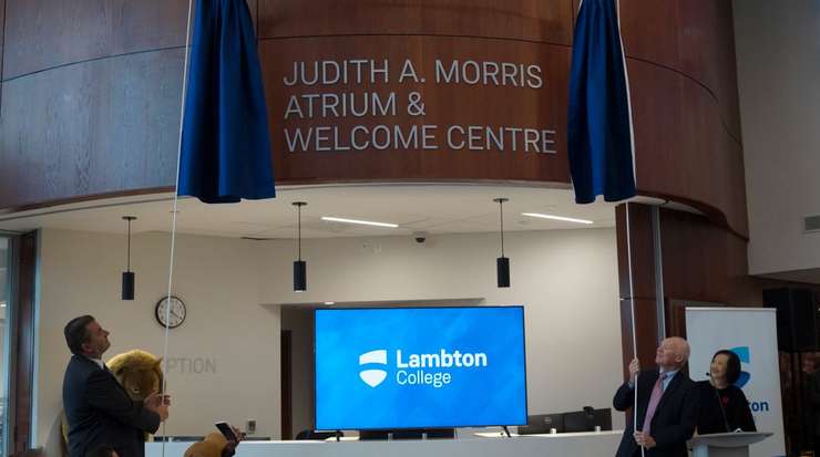 Unveiling of the Judith A. Morris Atrium and Welcome Centre. November 2, 2023. (Photo by Natalia Vega)