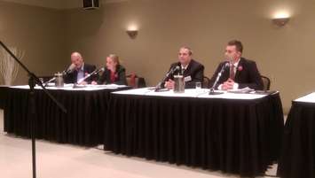 Federal election candidates for Chatham-Kent-Leamington take part in a debate on healthcare on October 14, 2015. (Photo by Matt Weverink)