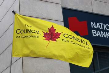 Windsor Day of Action against Bill C-51 Mar 14, 2015.  (Photo by Adelle Loiselle)