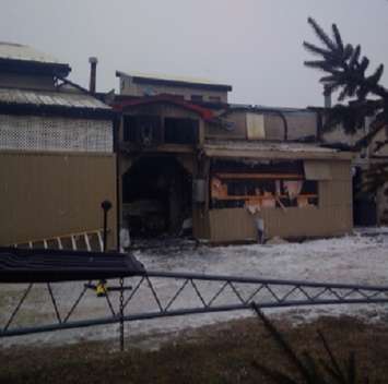 Fire damage to West Grey Premium Beef. (photo submitted by West Grey Fire Services)