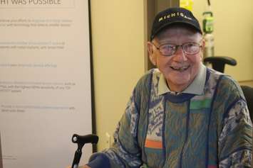 Eric Hands, 81, is all smiles at a media event to unveil Windsor Regional Hospital's new PET-CT scanner on June 13, 2019. Photo by Mark Brown/Blackburn News.