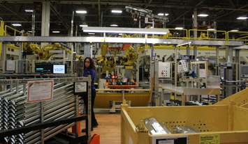An employee at the Windsor Assembly Plant, May 6 2016. (Photo by Maureen Revait)