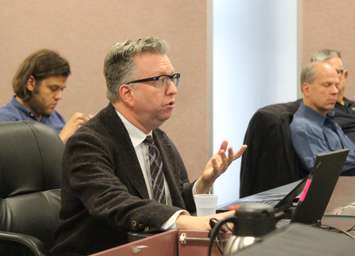 John Matheson from StrategyCorp Inc. presents report on economic development to Windsor Councillors, December 7, 2015. (Photo by Maureen Revait)