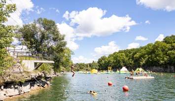 People swimming at the St. Marys quarry. Photo provided by the Town of St. Marys.