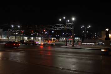 Windsor police close down the Detroit-Windsor Tunnel for several hours as they investigate a suspicious package. (Photo by Jason Viau)