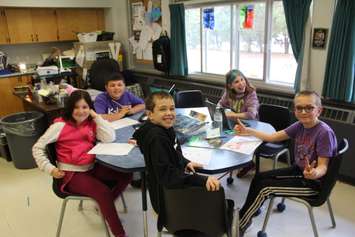 The grade 3/4 class at St. Ursula Catholic School. March 27, 2017. (Photo by Natalia Vega) 