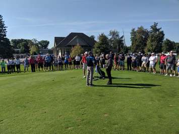 Bright's Grove's Mike Weir at the Par 3 Challenge For Mental Health at Huron Oaks - Sept 19/19 (Blackburnnews.com photo by Josh Boyce)