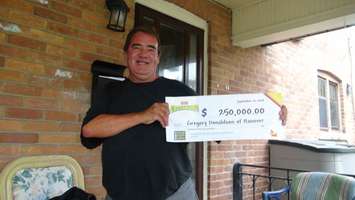 Lottery Winner Greg Donaldson (Photo by Kirk Scott)