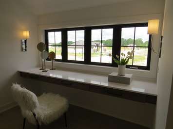 The master bedroom makeup table at 3536 Grand Oak Crossing. (Photo by Miranda Chant, Blackburn News)