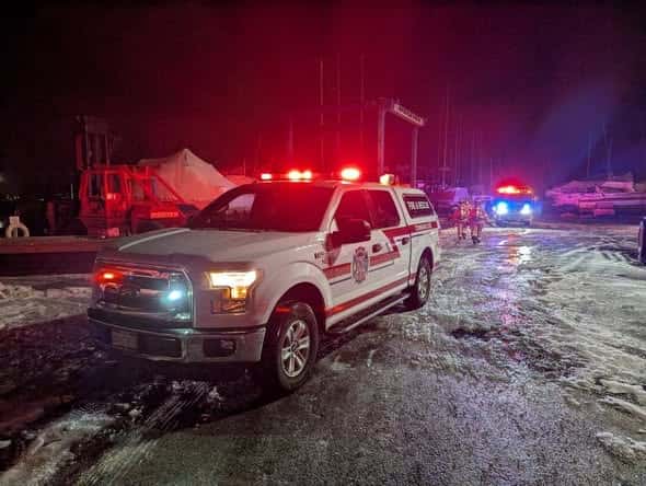 Boat damaged in marina fire