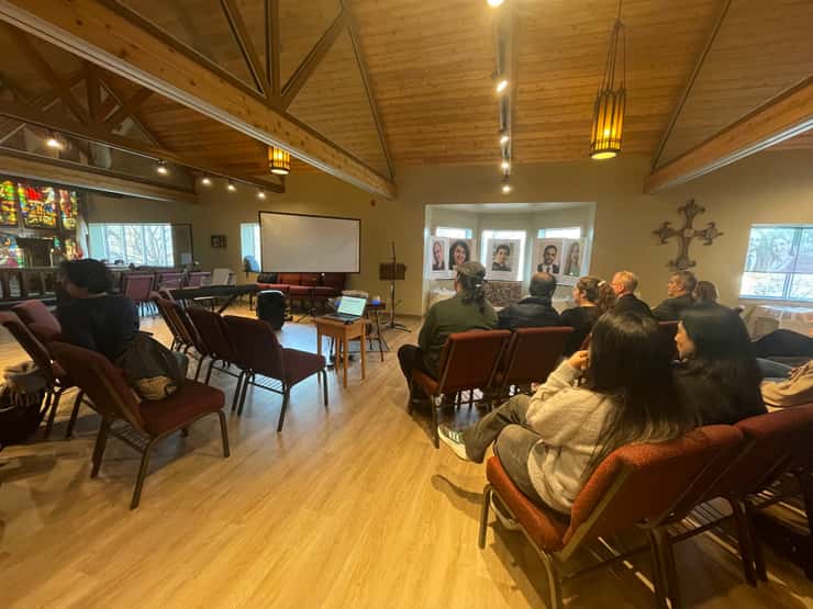 A memorial service commemorating the five University of Windsor community members killed in the 2020 crash of Ukraine International Airlines Flight 752, at Canterbury College in Windsor, January 8, 2026. Photo by Maureen Revait/WindsorNewsToday.ca