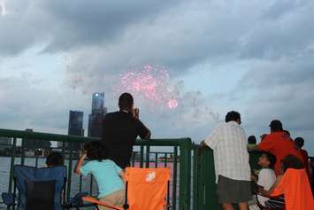 Thousands attend the 2015 Detroit Ford Fireworks Display along Windsor's waterfront on June 22, 2015. (Photo by Ricardo Veneza)