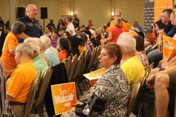 A crowd showed up for federal NDP Leader Tom Mulcair at a rally in Windsor on July 22, 2015. (Photo by Ricardo Veneza)