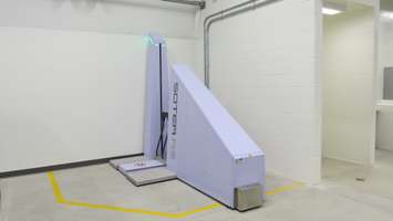 The full-body scanner at the Regional Intermittent Centre at the Elgin-Middlesex Detention Centre in London, September 13, 2016. (Photo by Miranda Chant, Blackburn News.)